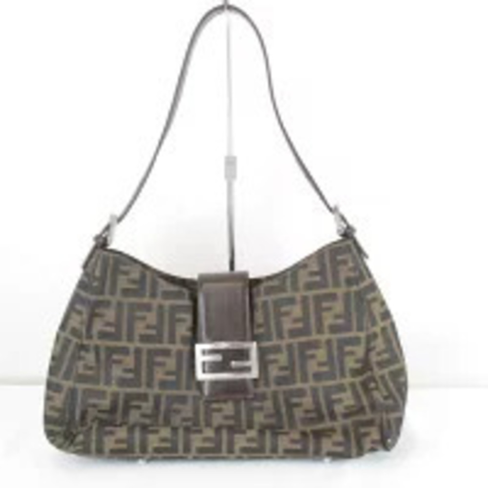Fendi Mamma Bucket Shoulder Bag Zucca Canvas Brown